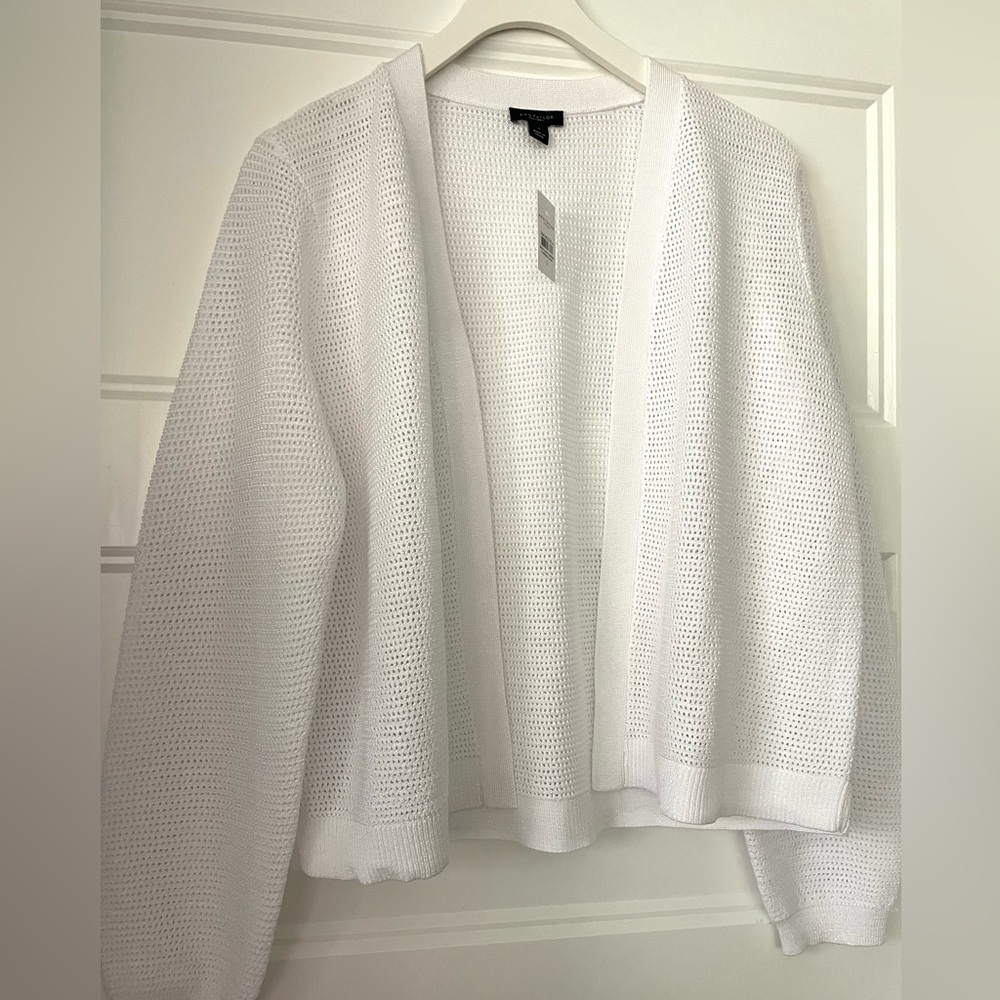 NWT Ann Taylor white cardigan size S